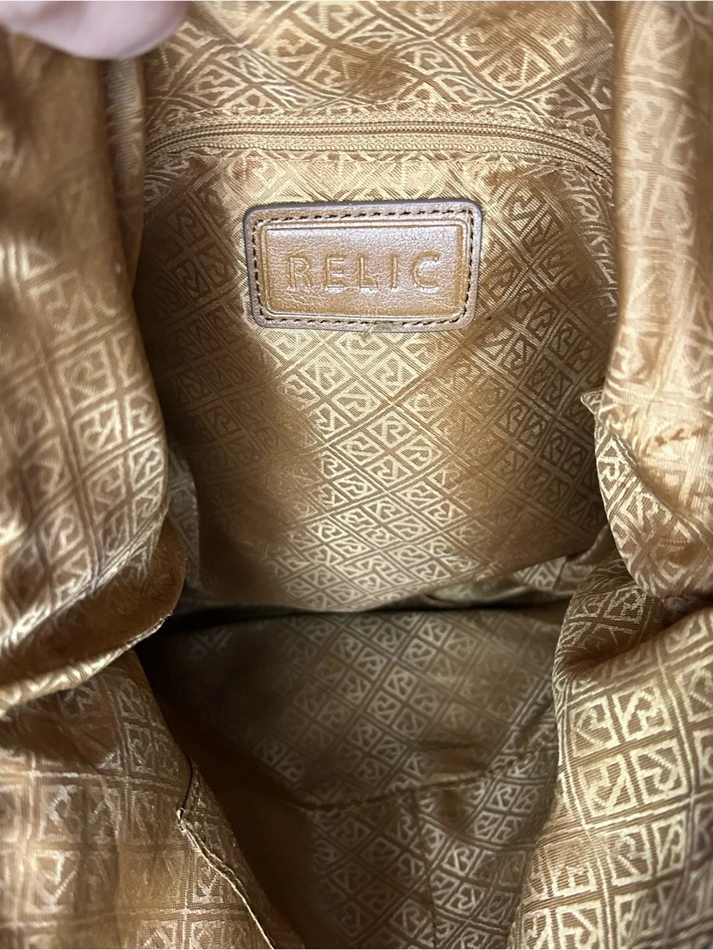 Relic Brown Shoulder Bag with Silver Hardware
